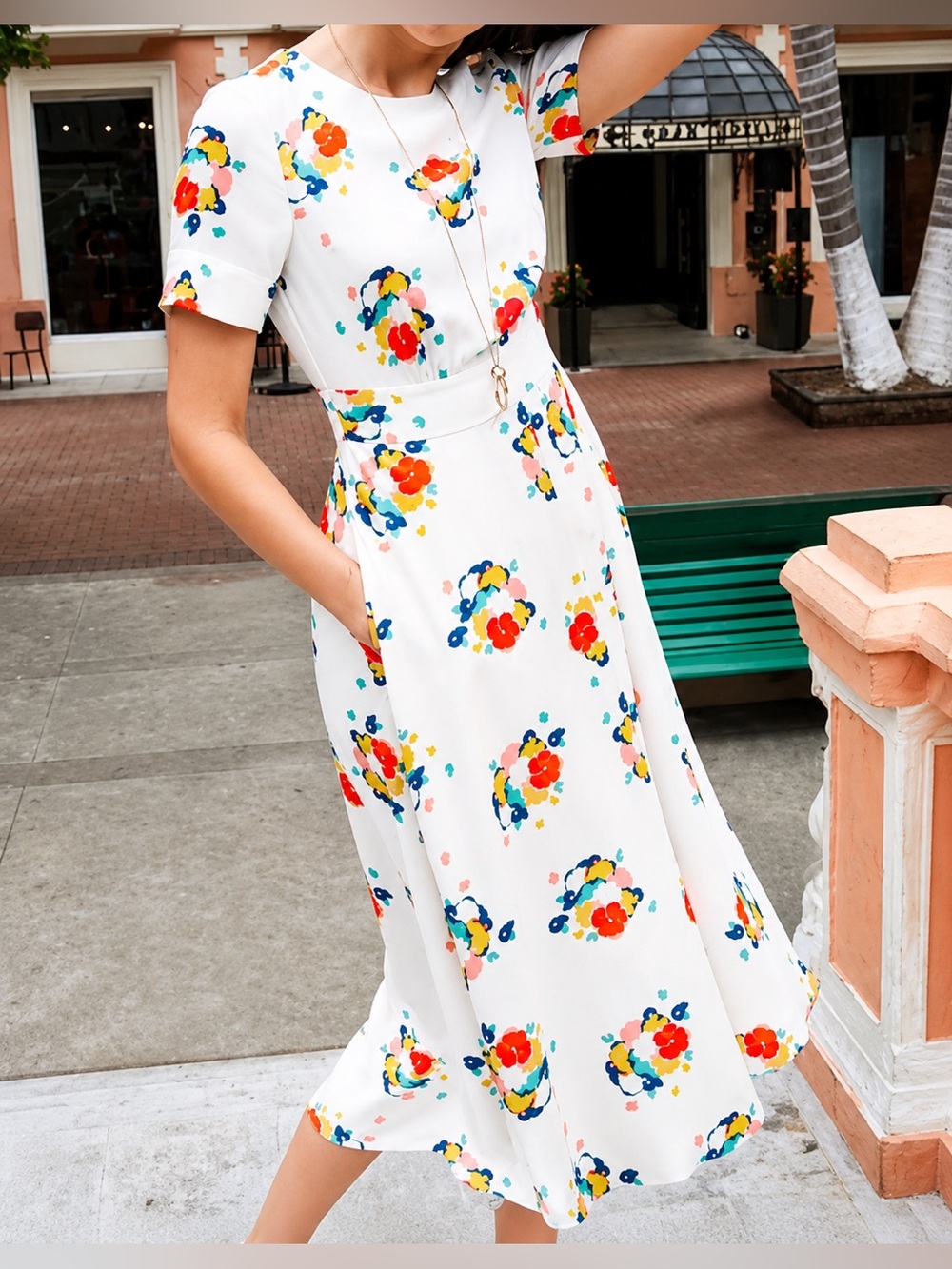 Boden Ruth floral midi dress, size 12